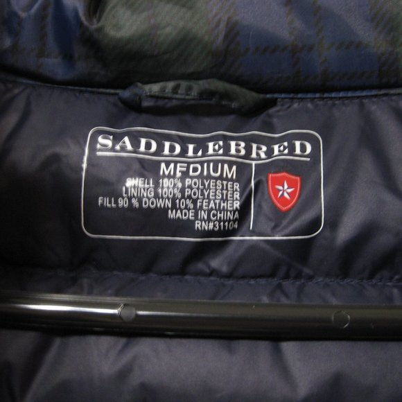 NWOT Saddlebred green blue black vest M medium - Picture 5 of 5